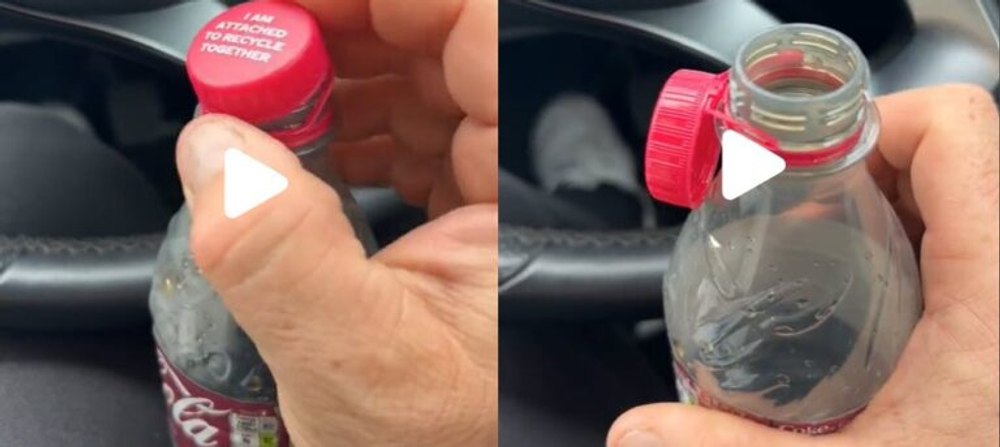 Cum să bei dintr-o sticlă cu un capac atașat, fără să te deranjeze. Un utilizator de pe Tiktok a găsit metoda perfectă
