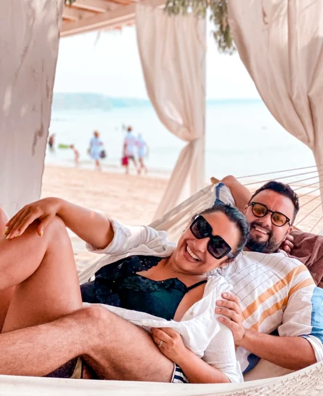 Andra și Cătălin Măruță, la plajă Sursa Instagram  