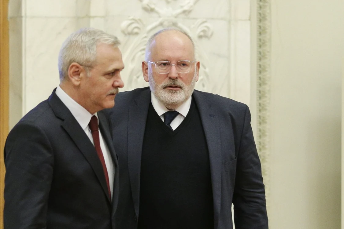 Liviu Dragnea şi Frans Timmermans