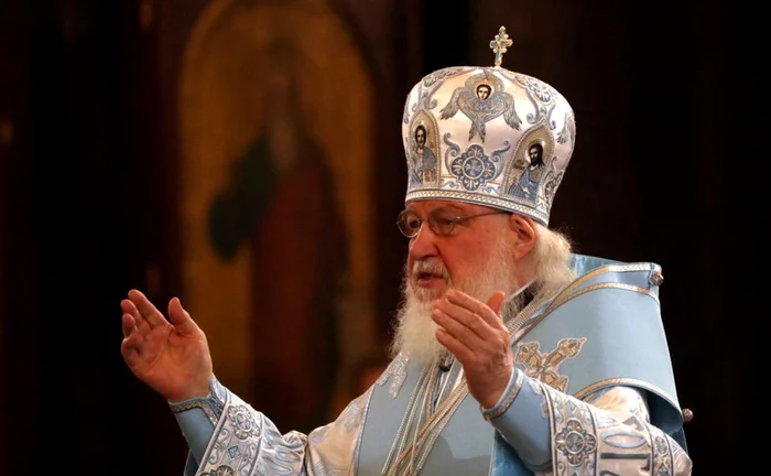 Patriarul Kirill le-a cerut preoților să spună rugăciuni pentru sănătatea lui Putin FOTO EPA-EFE