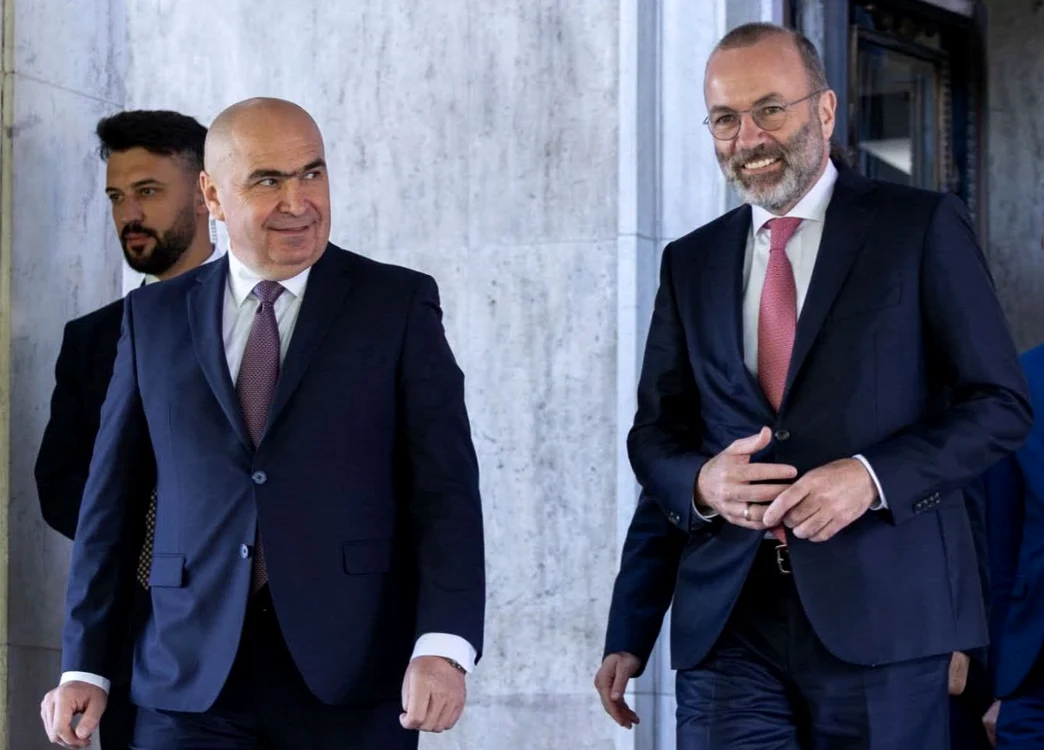 Ilie Bolojan și Manfred Weber. FOTO: Facebook/Manfred Weber