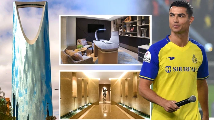 Ronaldo și luxul în care locuiește la Riad. Foto The Sun