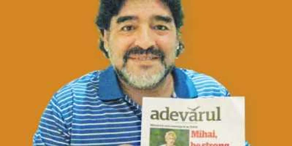 Fostul mare fotbalist argentinian a fost impresionat de necazul care l-a lovit pe Mihăiţă Neşu  şi i-a transmis  acestuia încurajări 