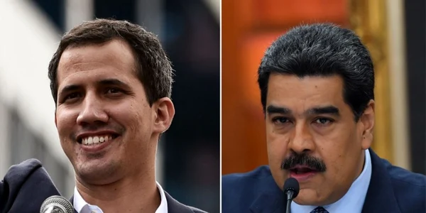 Guaido si Maduro FOTO AFP 