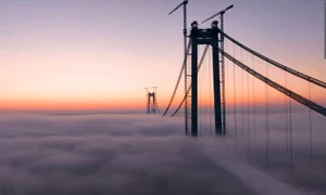 Podul suspendat peste Dunare FOTO Captura video jpg