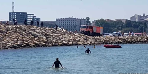 Copil de 11 ani găsit inecat pe plaja Modern FOTO ISU Dobrogea