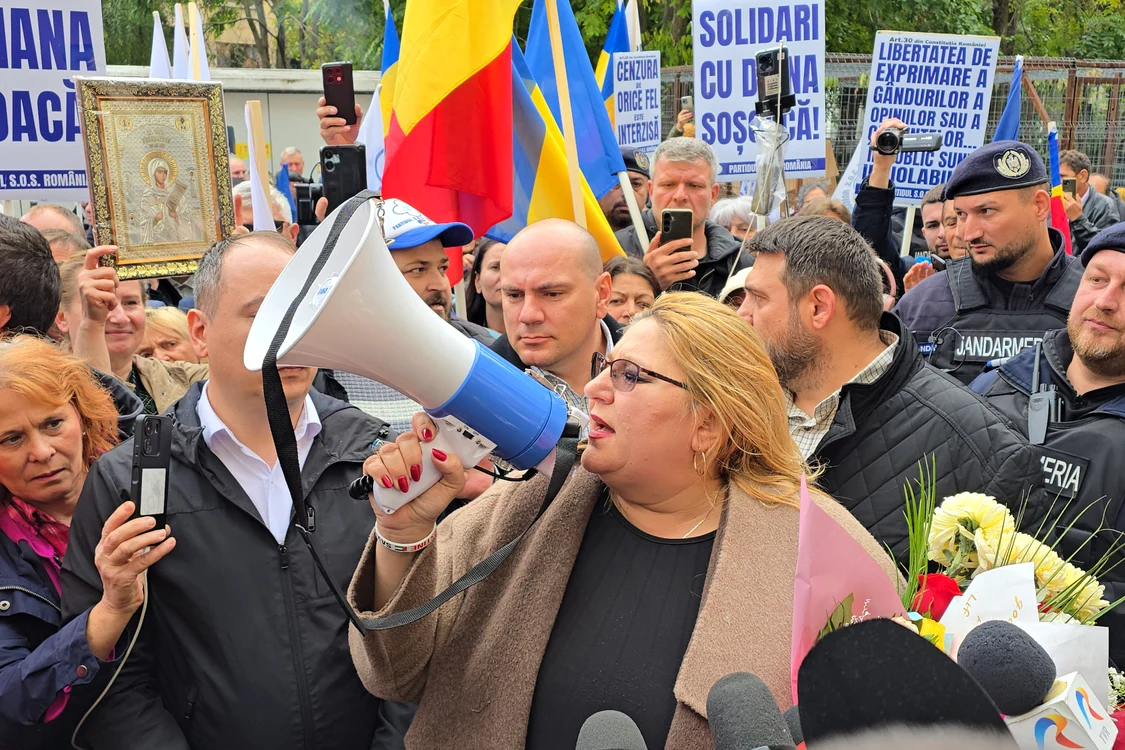 Diana Sosoaca ajunge la Parchetul General FOTO Mediafax 