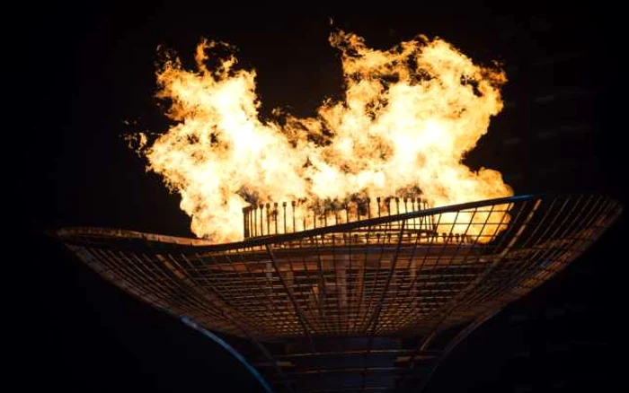 Flacăra olimpică de la Nanjing FOTO AFP