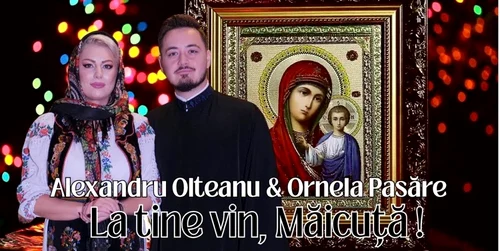 Ornela Pasăre și Alexandru Olteanu au filmat o priceasnă  la Biserica Sfinții Români de la Piața Trapezului foto: arhiva personală 