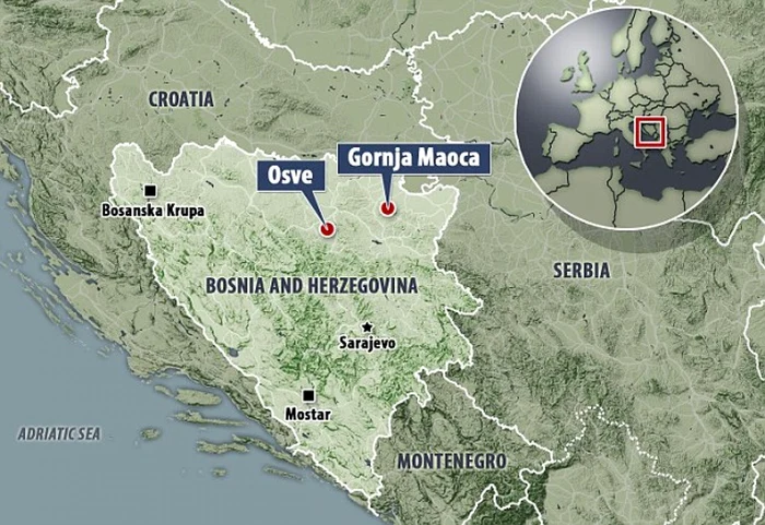 Harta satului din Bosnia Hertegovina unde Statul Islamic a cumparat proprietati 