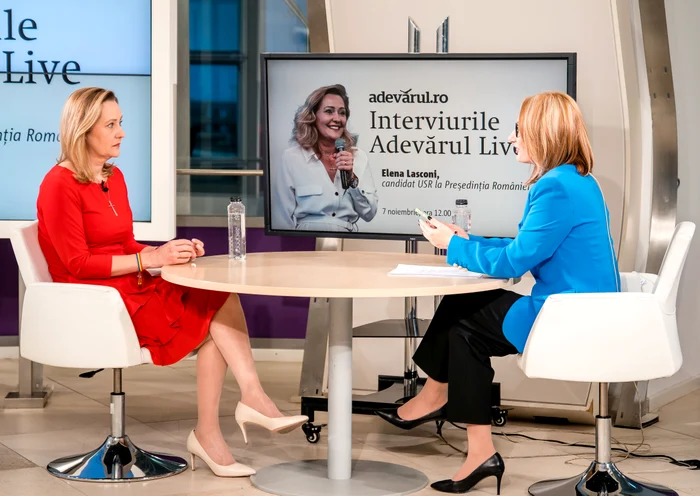 Elena Lasconi la Adevărul Live FOTO USR