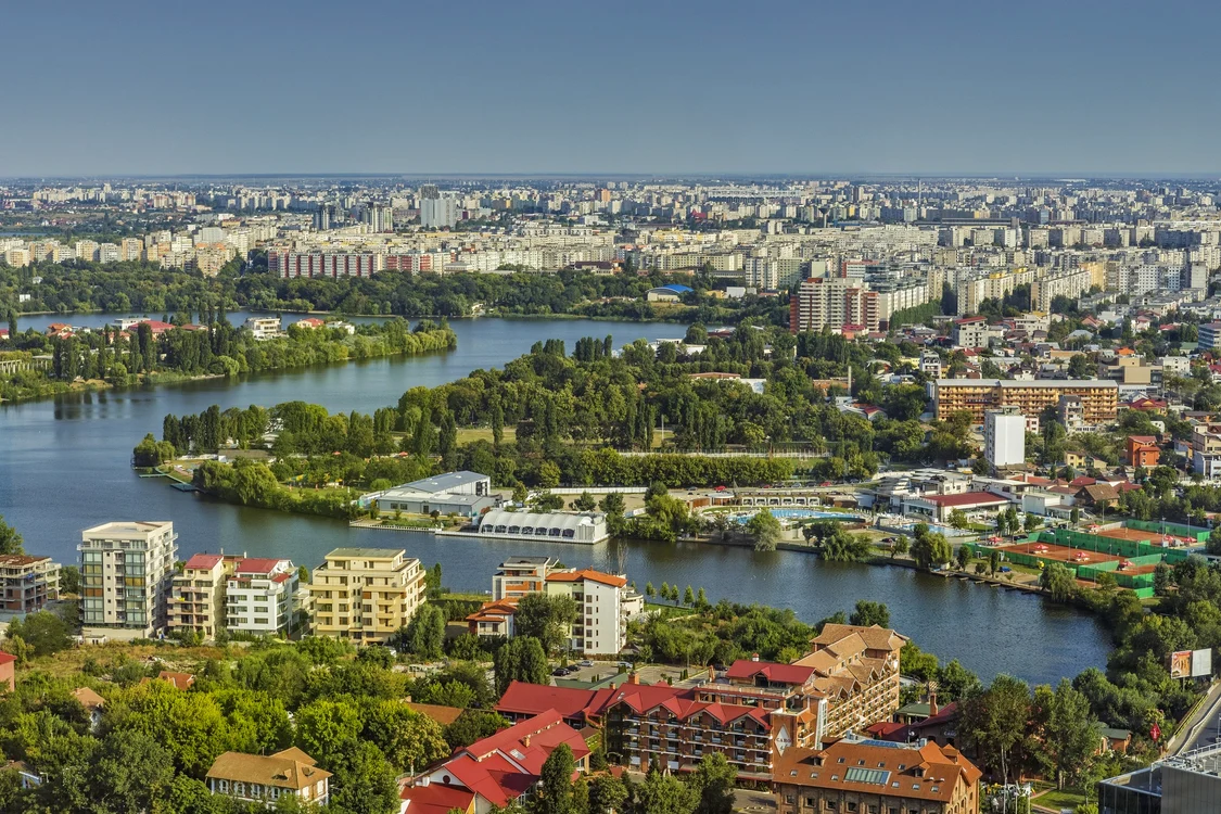 Vedere aeriană a Bucureștiului, pe fondul dezbaterii despre reorganizarea administrativă. Sursa: FB