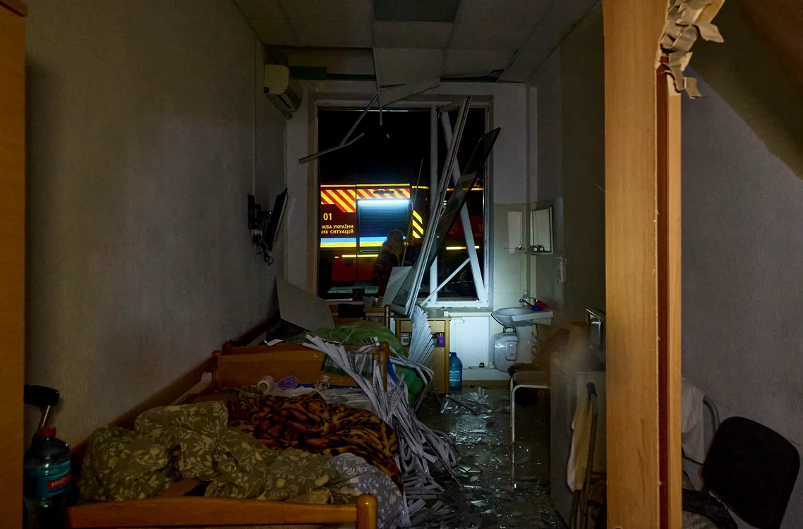 Rusia a vizat un spital civil din Harkov FOTO EPA-EFE