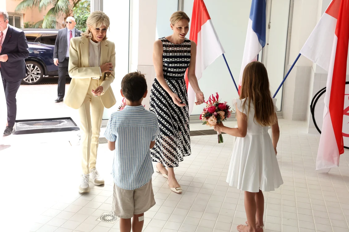 Prințesa Charlene de Monaco și Prima Doamnă a Franței, Brigitte Macron, unite pentru promovarea siguranței acvatice, Profimedia (1) jpg