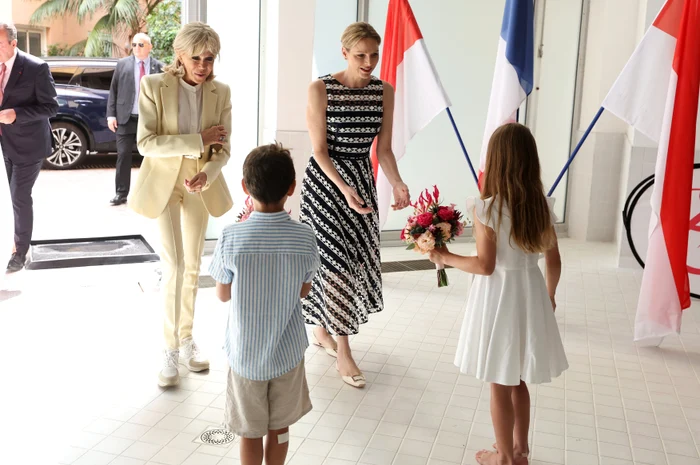Prințesa Charlene de Monaco și Prima Doamnă a Franței, Brigitte Macron, unite pentru promovarea siguranței acvatice, Profimedia (1) jpg