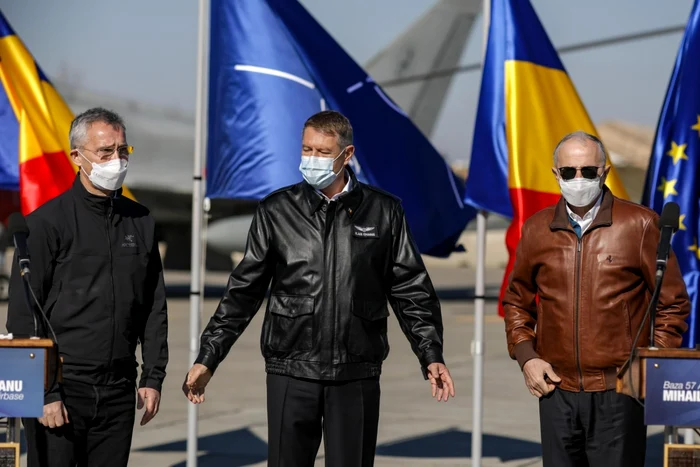 Klaus Iohannis, alătuturi de Stoltenberg și Geoană FOTO Presidency