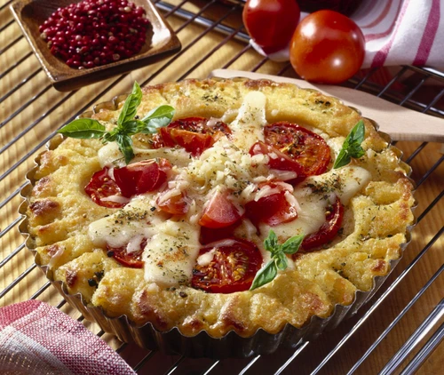 Vegetables Potato pie with Tomato and Cheese jpeg