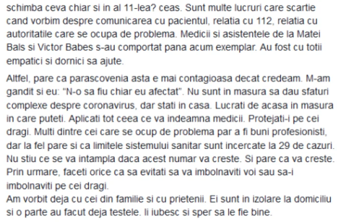 Bucurestean coronavirus