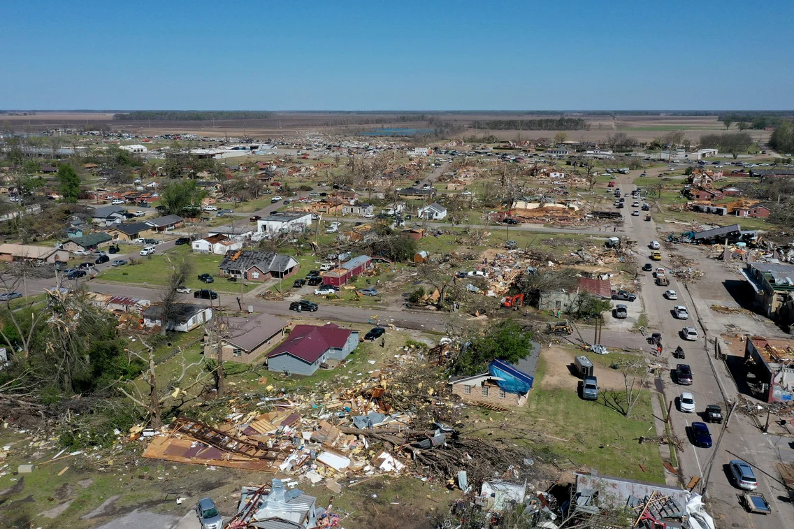 Statul Mississippi a fost lovit de o tornadă (Foto: EPA/GETTYIMAGES)