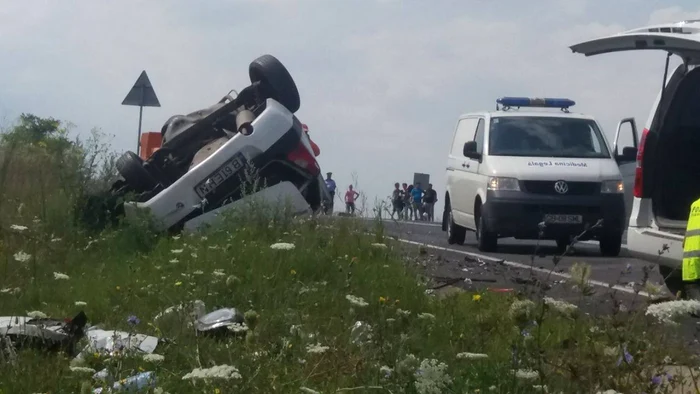 Accident la Sibiu. FOTO: Ramona Găină