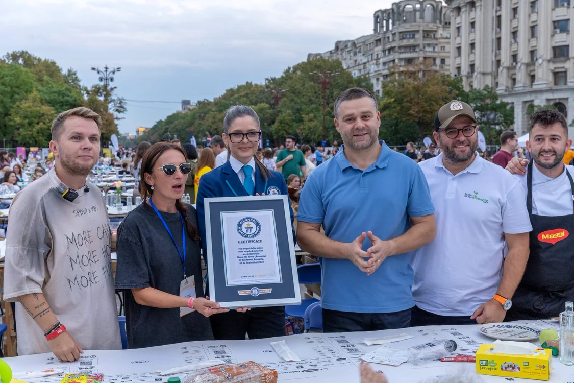 Dovada că cina record a fost omologată de Guiness Book
