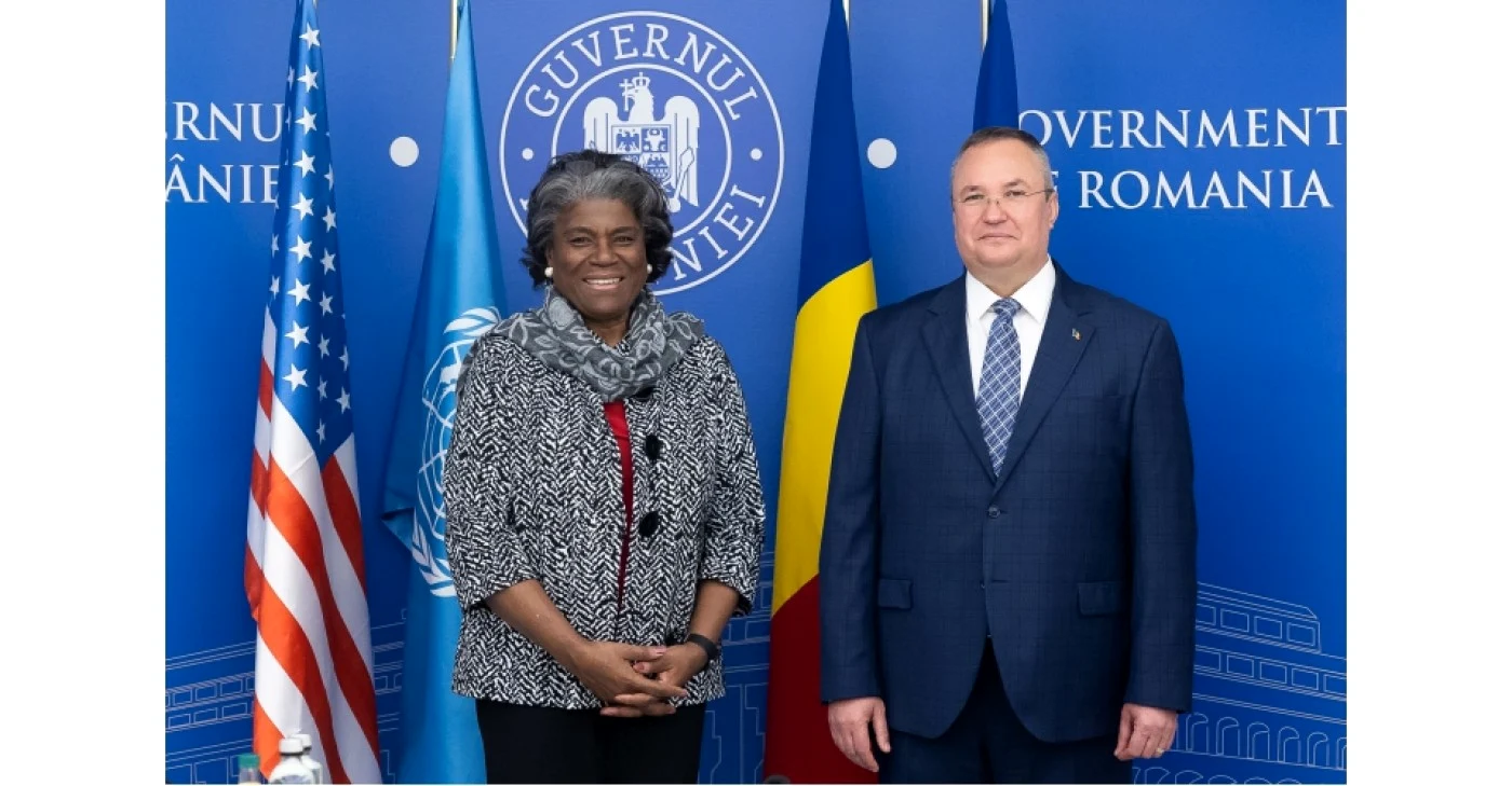 Linda Thomas - Greenfield şi premierul Nicolae Ciucă FOTO Gov.ro