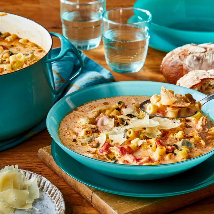 Supa de pui italienească.