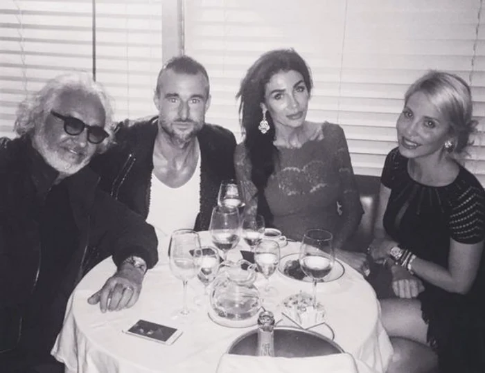 Philipp Plein şi Oksana au luat cina cu Flavio Briatore la Monte Carlo