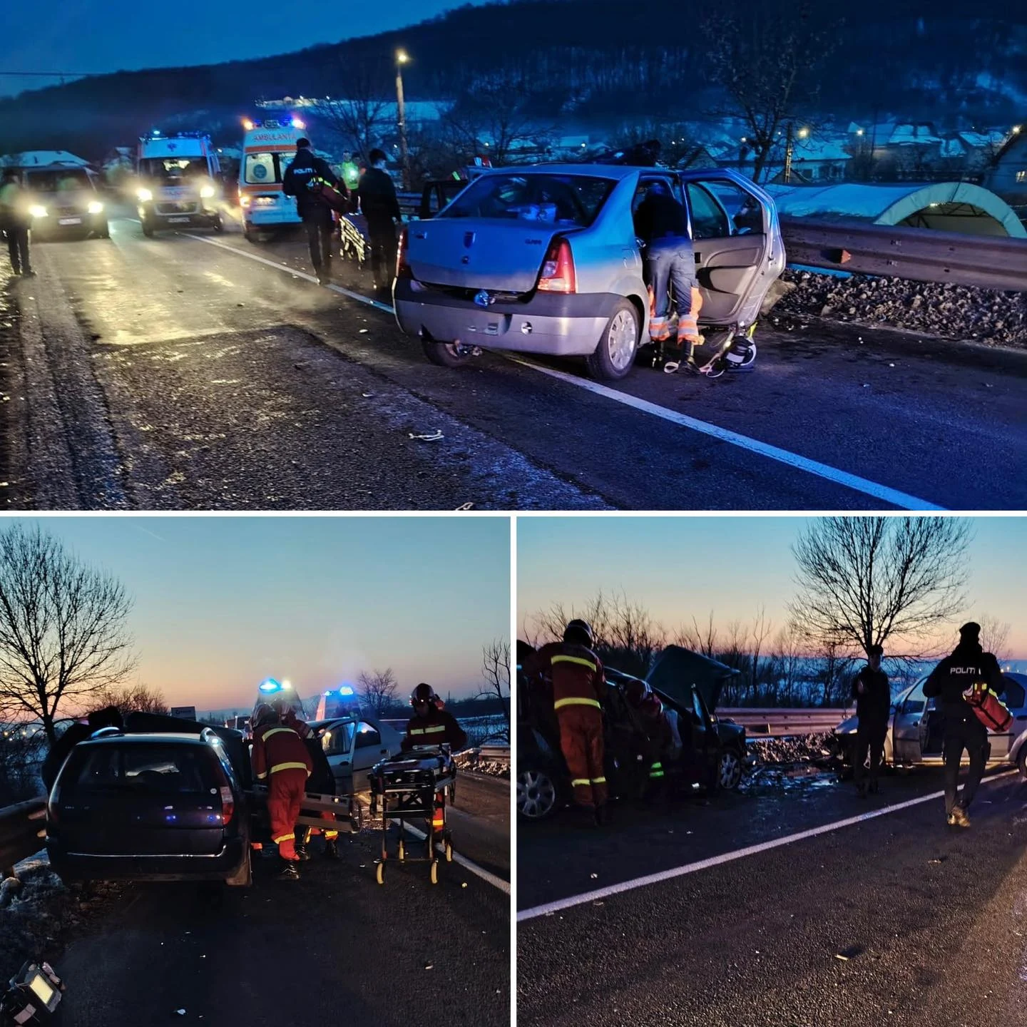 Tragedie pe DN7, în Hunedoara. O persoană a murit și alte două sunt rănite, după ce două maşini s-au ciocnit. Unul dintre răniți e în stop cardio-respirator