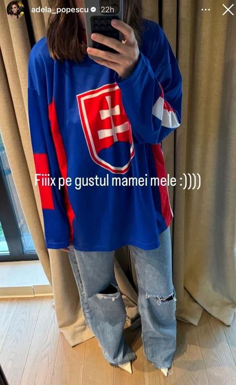 Imaginea publicată de Adela Popescu cu ținuta aleasă / foto: Instagram