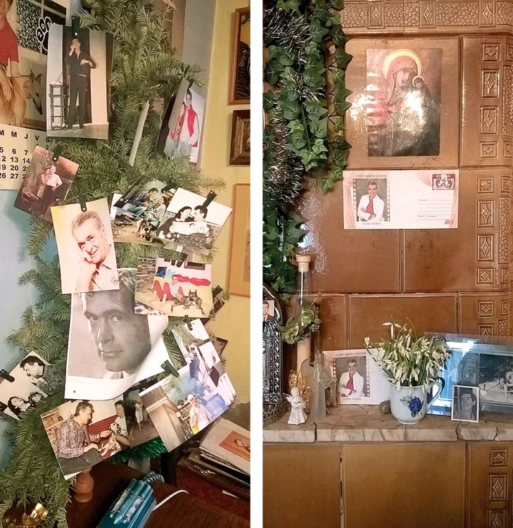 Pozele cu Iurie Darie  sunt și în brad, și pe sobă