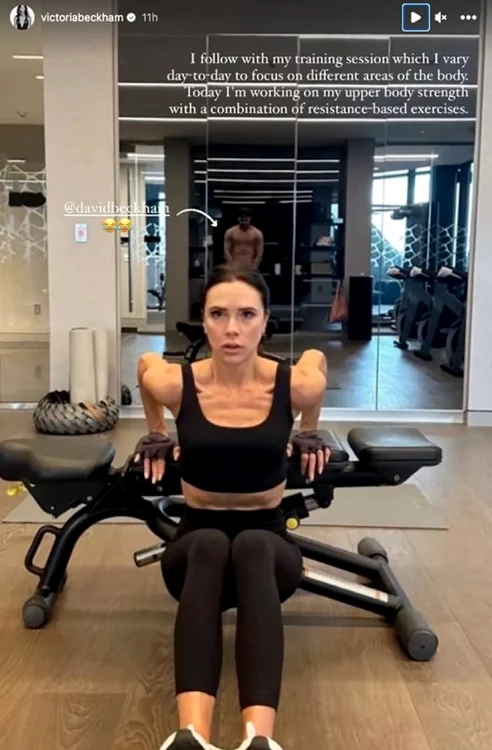 Victoria Beckham la antrenament, alături de soțul ei FOTO Instagram