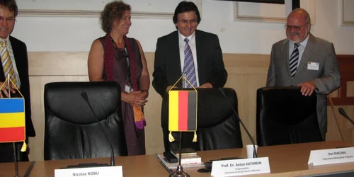 Nicolae Robu alături de delegaţia germană