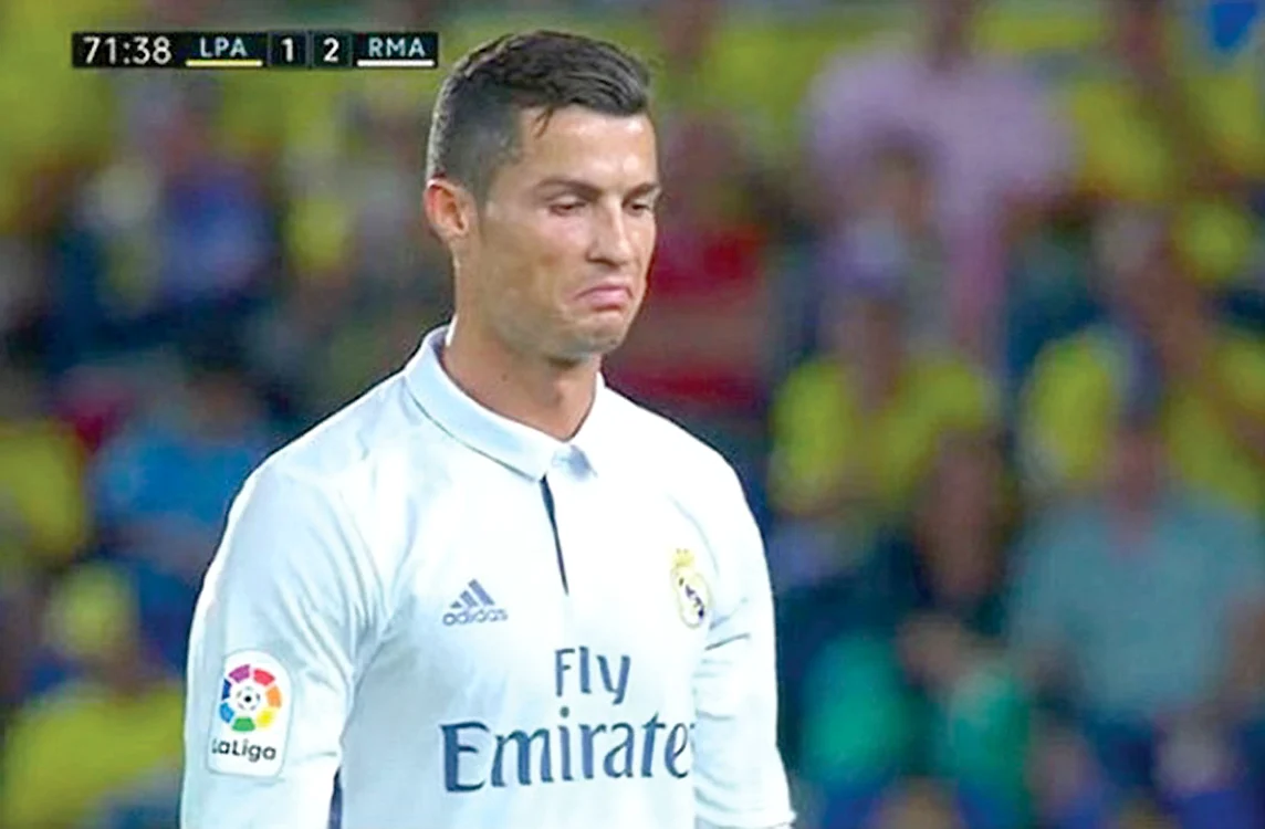 Mimica feţei lui Ronaldo spune totul
