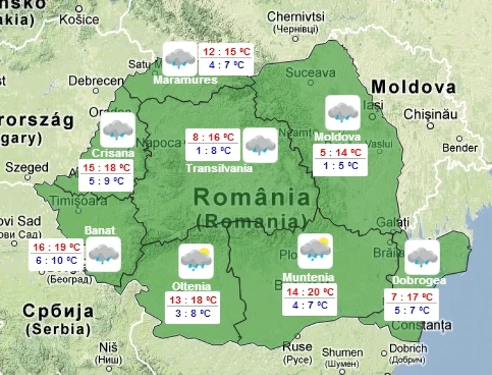 În weekend, vremea va fi închisă cu înnorări accentuate şi condiţii de ploaie FOTO Adevarul