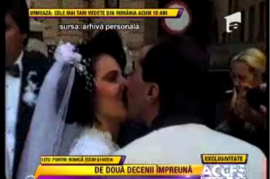 Romica Ţociu la nuntă în 1995