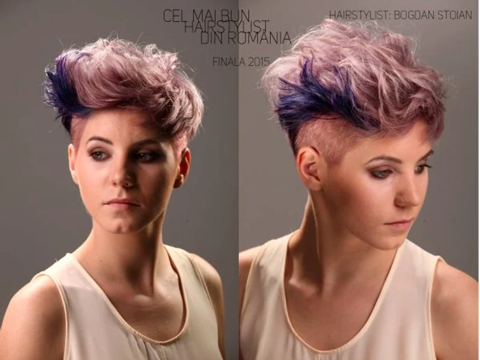 Bogdan Stoian a creat o tunsoare pixie cut