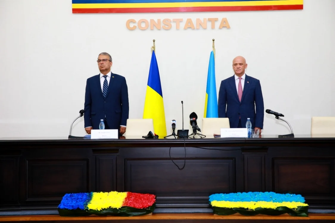 Vergil Chiţac (primarul Constanţei) şi Gennadiy Trukhanov (primarul Odesei) foto: Primăria Constanţa