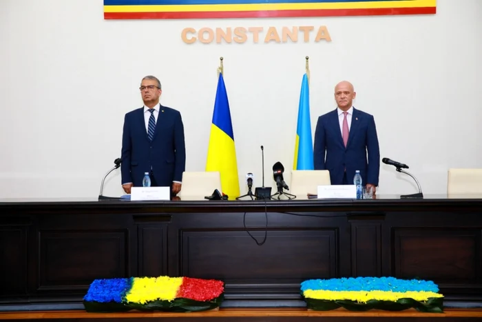 Vergil Chiţac (primarul Constanţei)  şi Gennadiy Trukhanov (primarul Odesei) foto: Primăria Constanţa