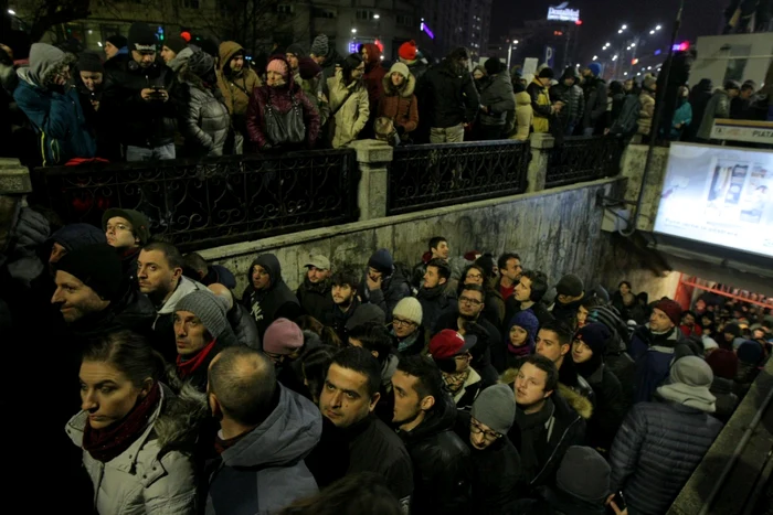 Protest la Piata Victoriei in seara zilei de 1 februarie 2017 FOTO Dorin Constanda