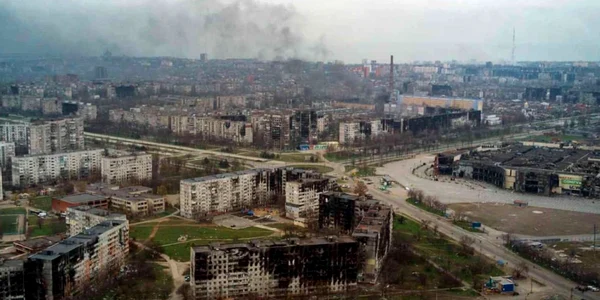 Imagine din Mariupol distrus de război FOTO Twitter/Nexta