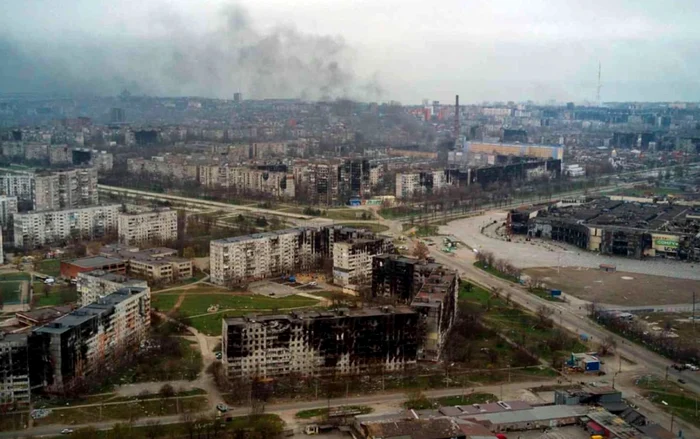 Orașul Mariupol a fost distrus aproape în întregime FOTO Twitter/Nexta