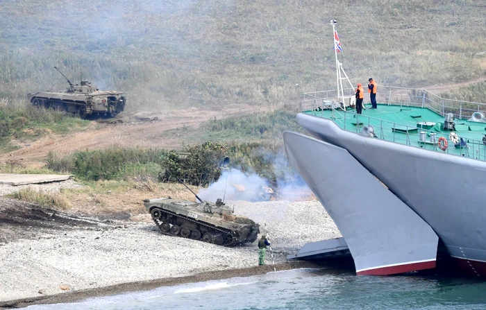 Imagine de la exercițiile militare Vostok 2018 FOTO Profimedia