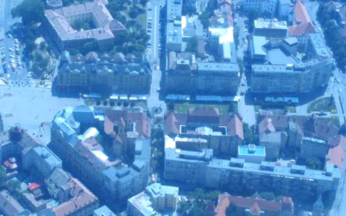 Imagine aeriană cu Timişoara în fiebere Foto: Ştefan Both