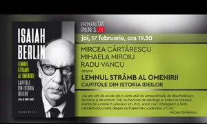 Eveniment Humanitas: Despre „Lemnul strîmb al omenirii“ cu Mircea Cărtărescu, Mihaela Miroiu și Radu Vancu jpeg