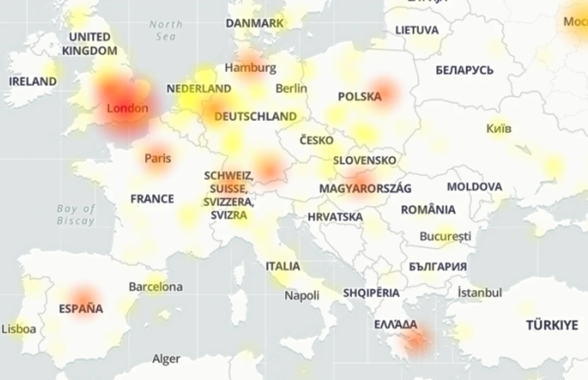 DownDetector harta youtube