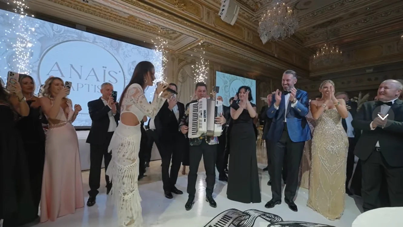 Petrecera cu mare fast a avut mulți invitați din România. FOTO: captură video TikTok