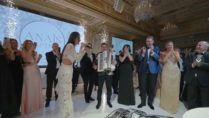 Petrecera cu mare fast a avut mulți invitați din România. FOTO: captură video TikTok