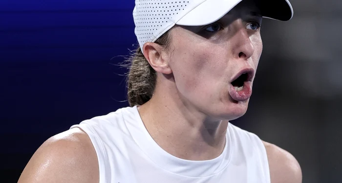 Iga Swiatek, moment rușinos la Indian Wells. Foto EPA EFE