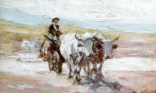 Tabloul "Car cu boi" va fi expus la Muzeul Brukenthal jpeg